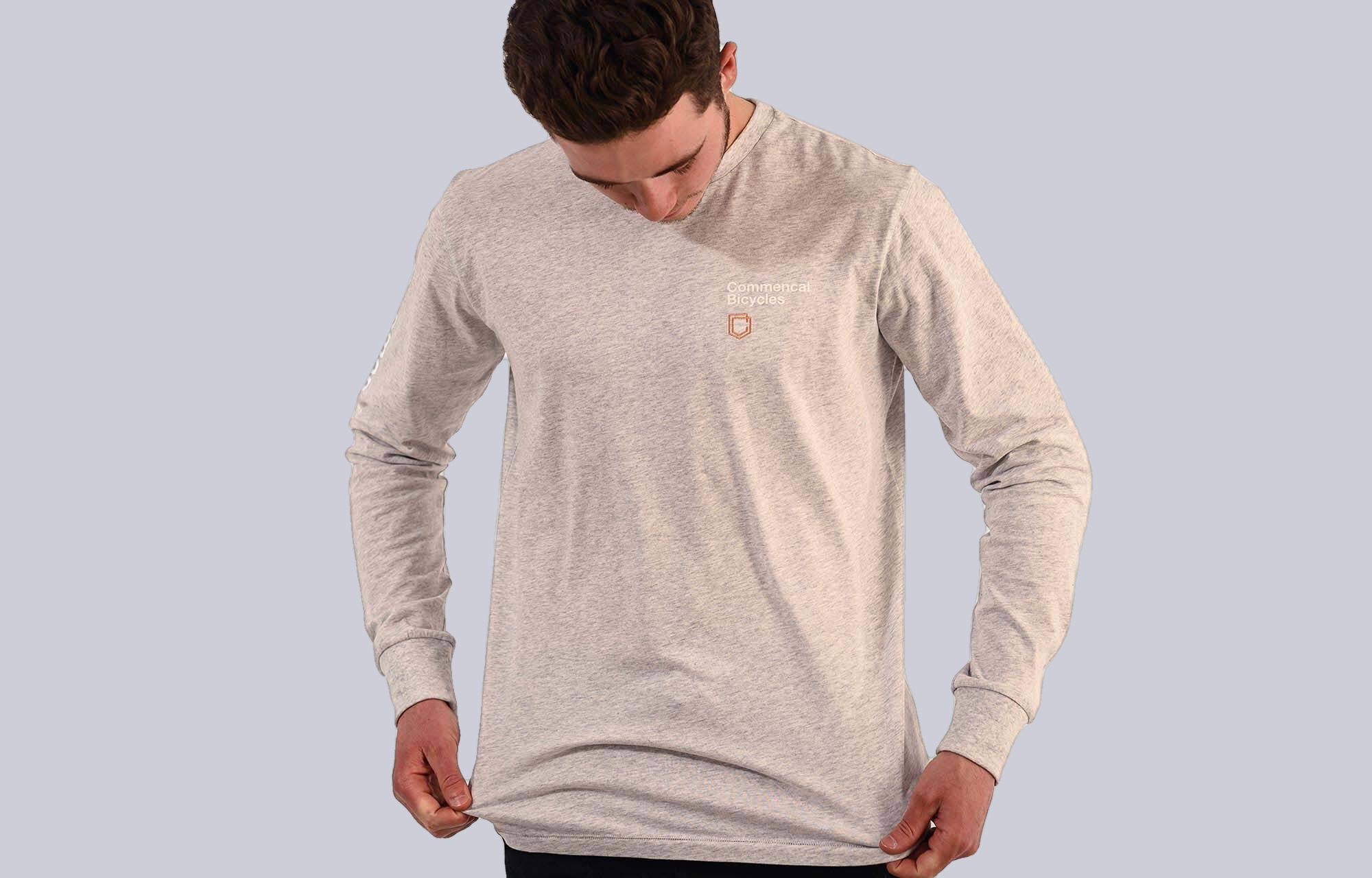 T-SHIRT MANCHES LONGUES COMMENCAL LIGHT GREY image large number 0