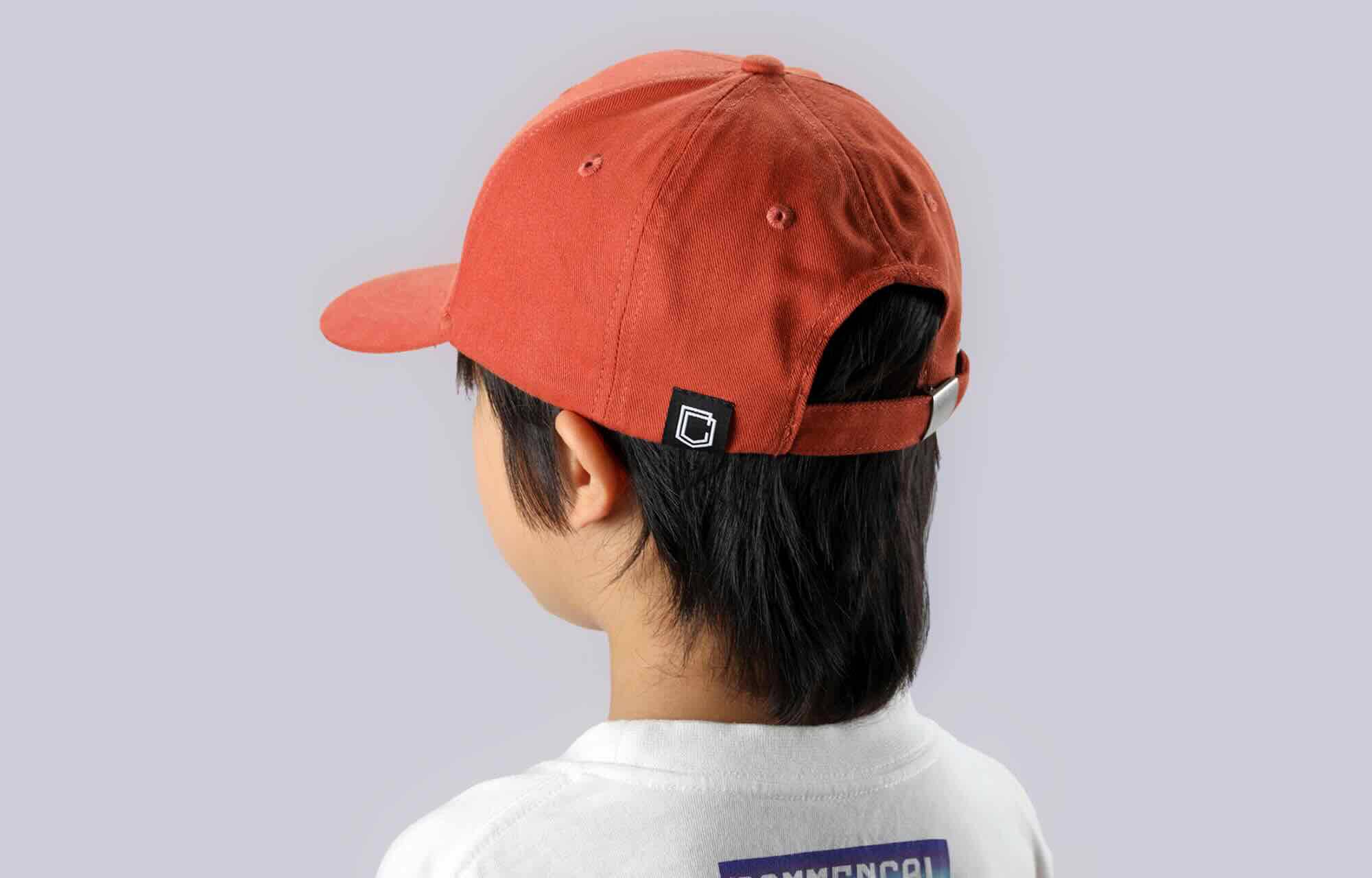 CASQUETTE COMMENCAL KIDS BASEBALL BLASON TANGERINE image large number 2