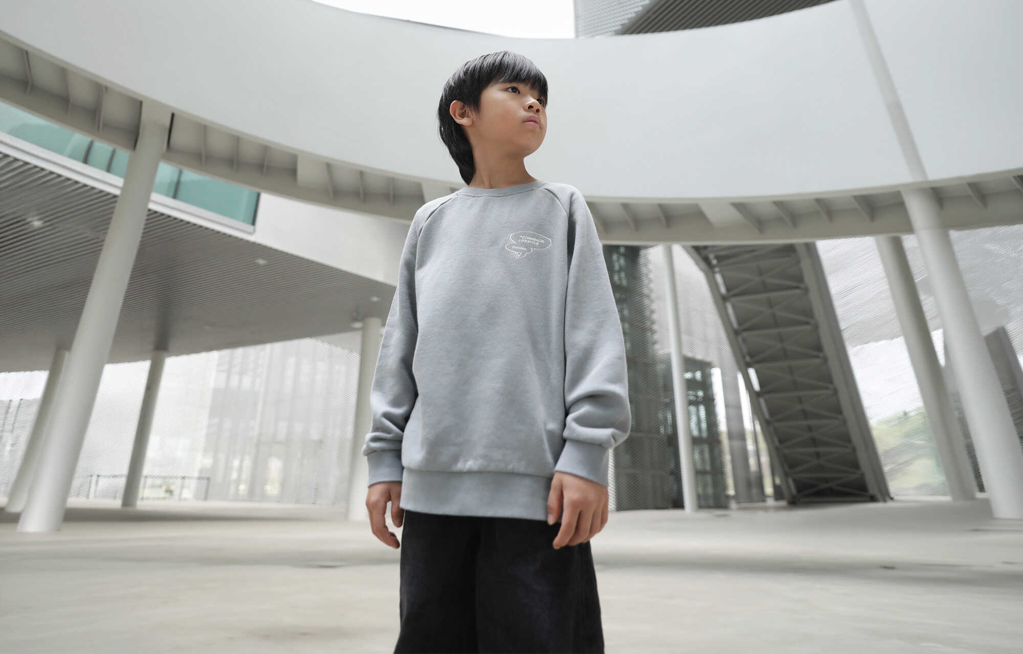 COMMENCAL KIDS CARTOON CREWNECK GREY image large number 4
