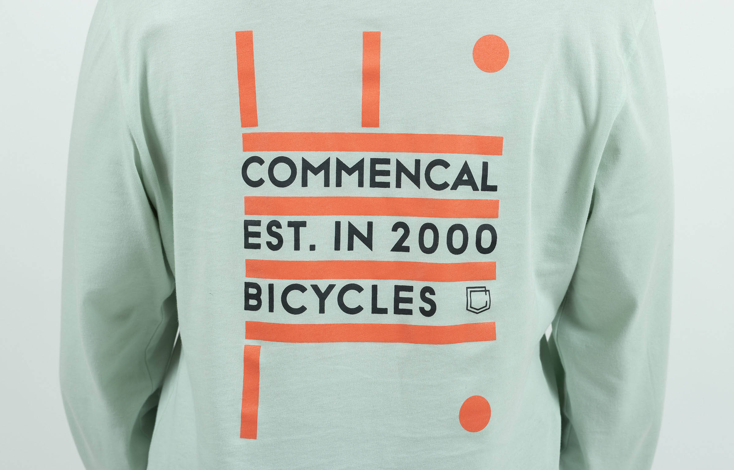 T-SHIRT MANCHES LONGUES WOMEN COMMENCAL AZUR NEON image large number 3
