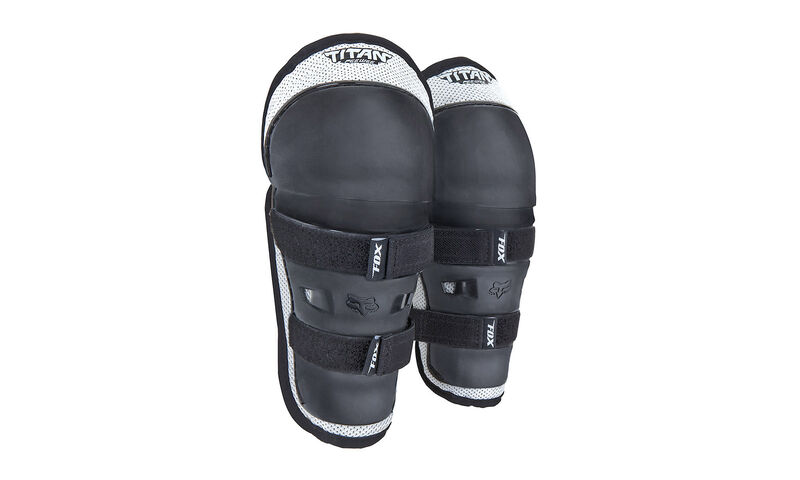 FOX PEEWEE TITAN KNIESCHONER BLACK/SILVER