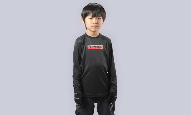 MAGLIA COMMENCAL LIGHTECH MANICHE LUNGHE KIDS CORPORATE BLACK