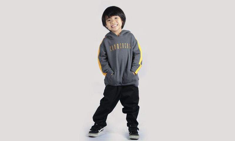 HOODIE COMMENCAL KIDS ORANGE STRIPES