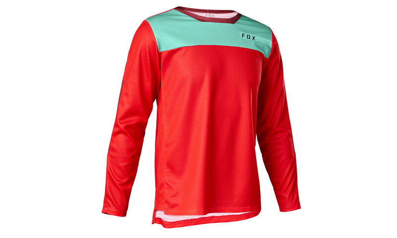 MAILLOT MANGA LARGA FOX KIDS DEFEND FLUO RED