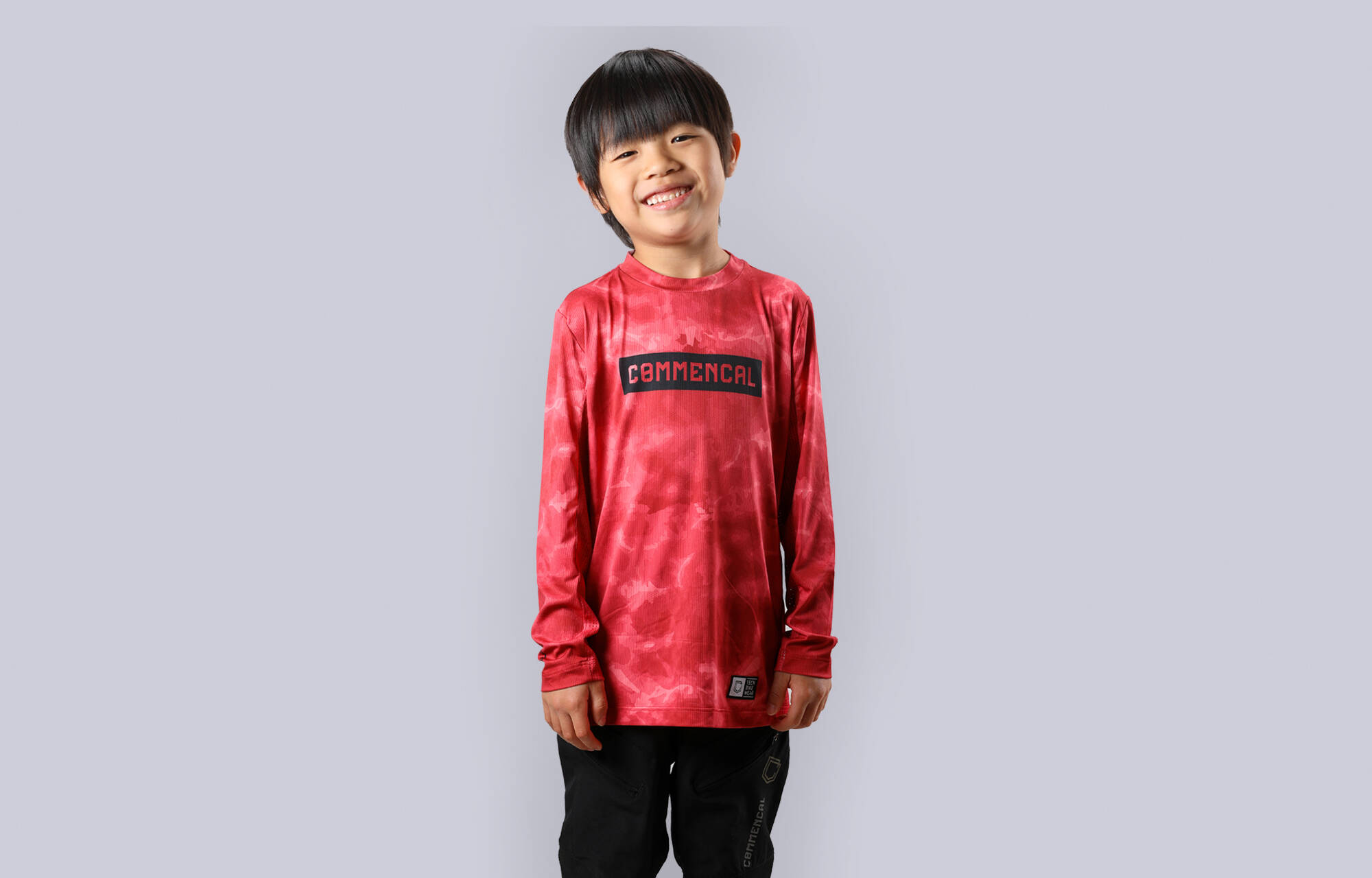 COMMENCAL KIDS LIGHTECH LONG SLEEVE JERSEY SHADOW CARMINE image cover number 0