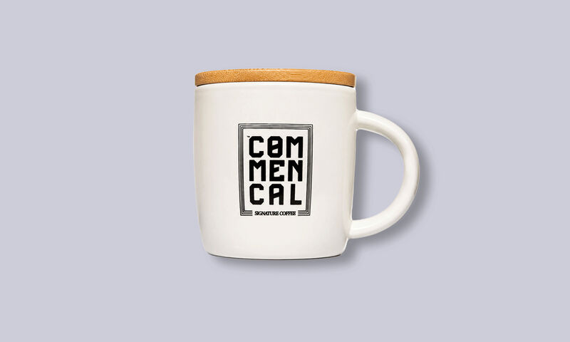 TAZZA IN CERAMICA COMMENCAL SIGNATURE WHITE