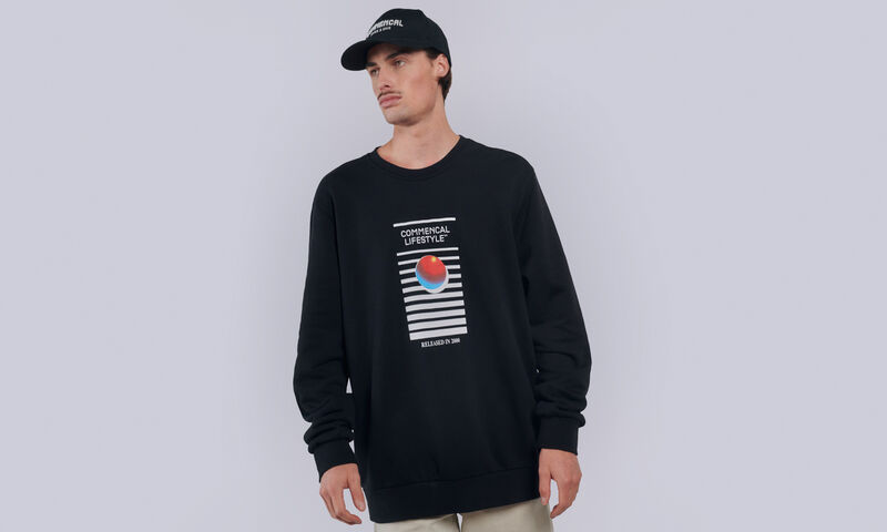 COMMENCAL CREWNECK BLACK RECORDS