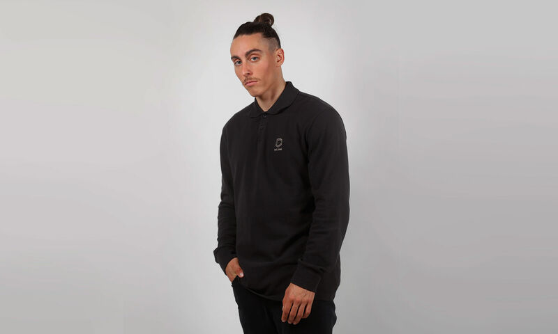 COMMENCAL LONG SLEEVE POLO SHIRT ANTHRACITE