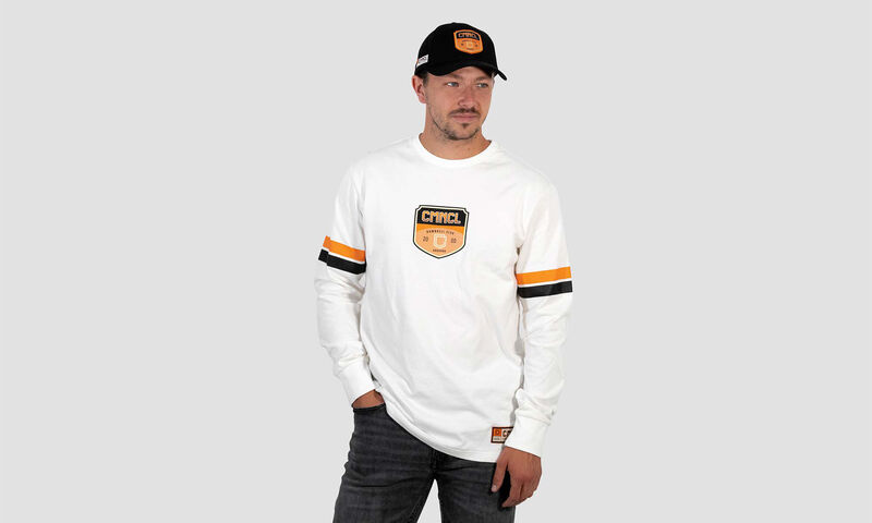 T-SHIRT COMMENCAL LOOSE FIT MANICHE LUNGHE CMNCL DH CLUB GREIGE
