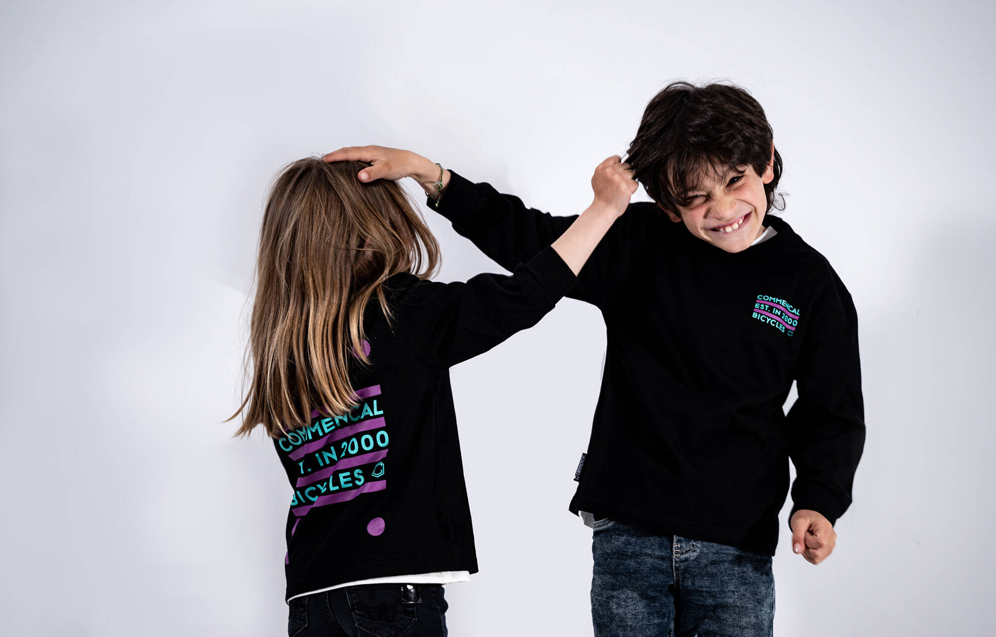 CAMISETA MANGA LARGA COMMENCAL KIDS NEON BLACK image large number 1