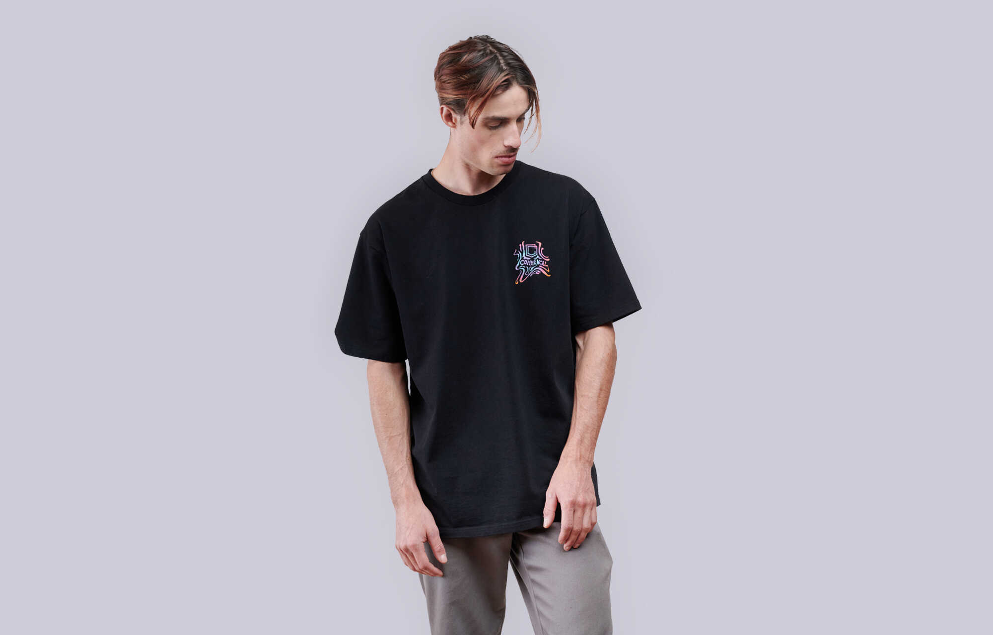 T-SHIRT COMMENCAL LOOSE FIT PSYCHEDELIC BLACK image large number 0