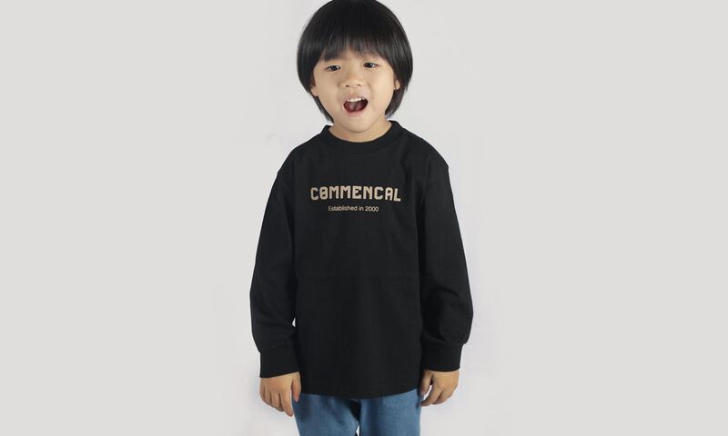COMMENCAL KIDS LONG SLEEVE T-SHIRT CORN & BLACK