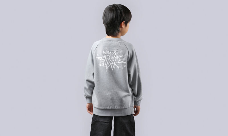 CREWNECK COMMENCAL KIDS CARTOON GREY
