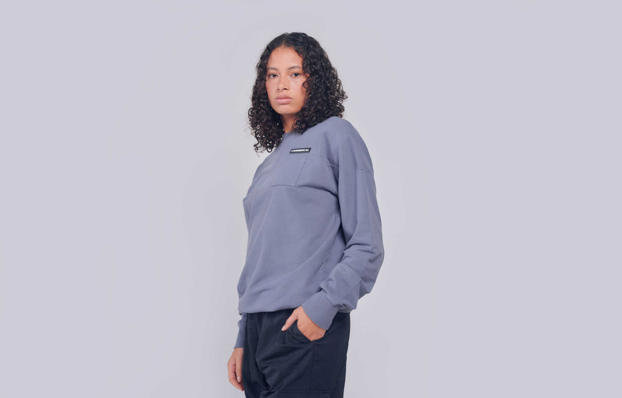 COMMENCAL LONG SLEEVE T-SHIRT MIDNIGHT GREY image large number 1