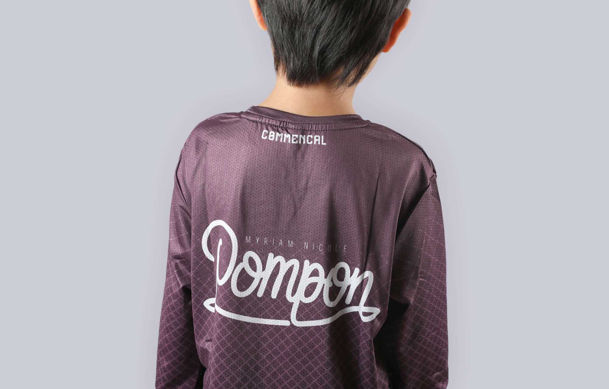MAILLOT KID COMMENCAL POMPON PURPLE image large number 0