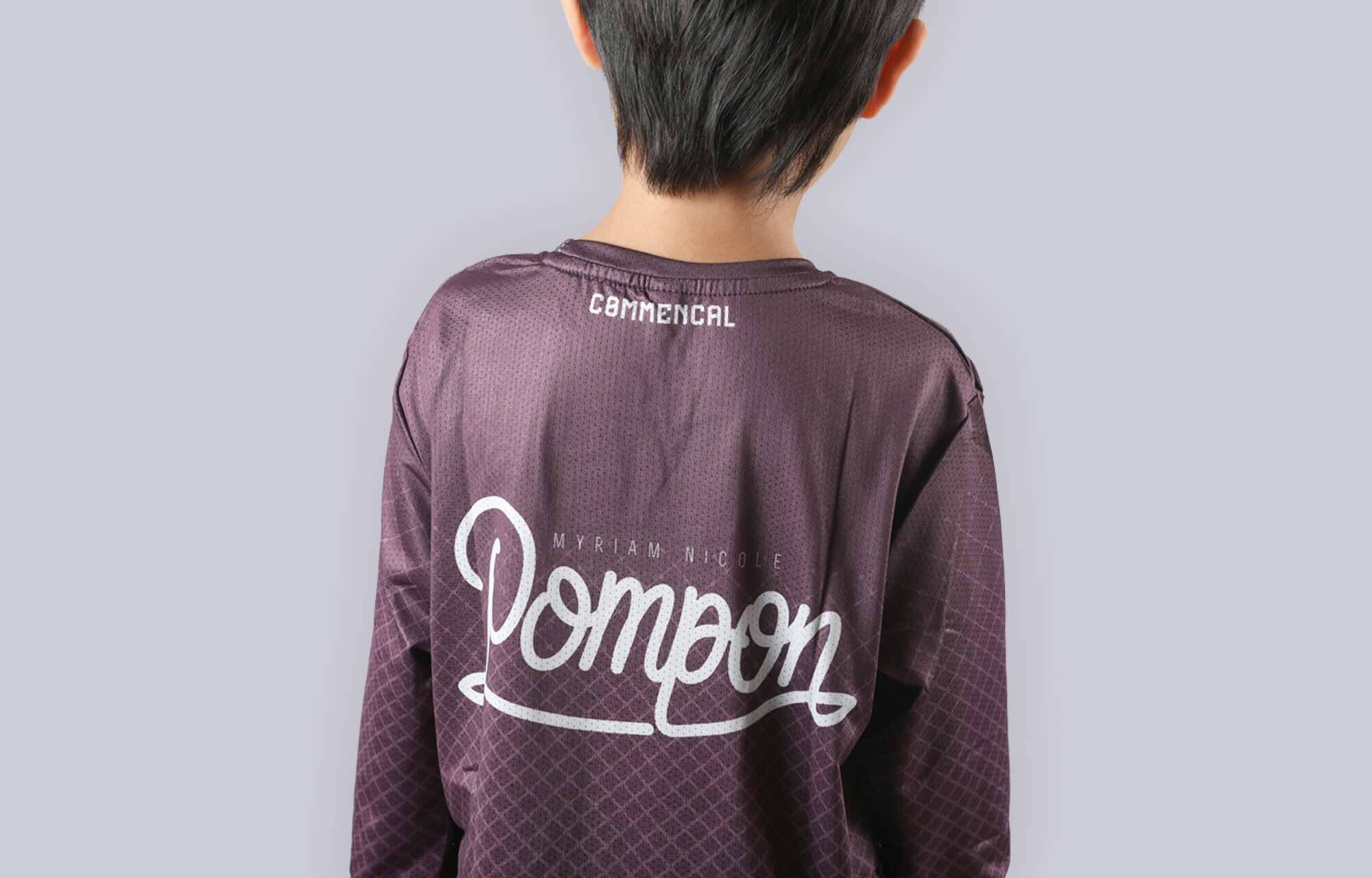 MAILLOT KIDS COMMENCAL POMPON PURPLE image large number 0