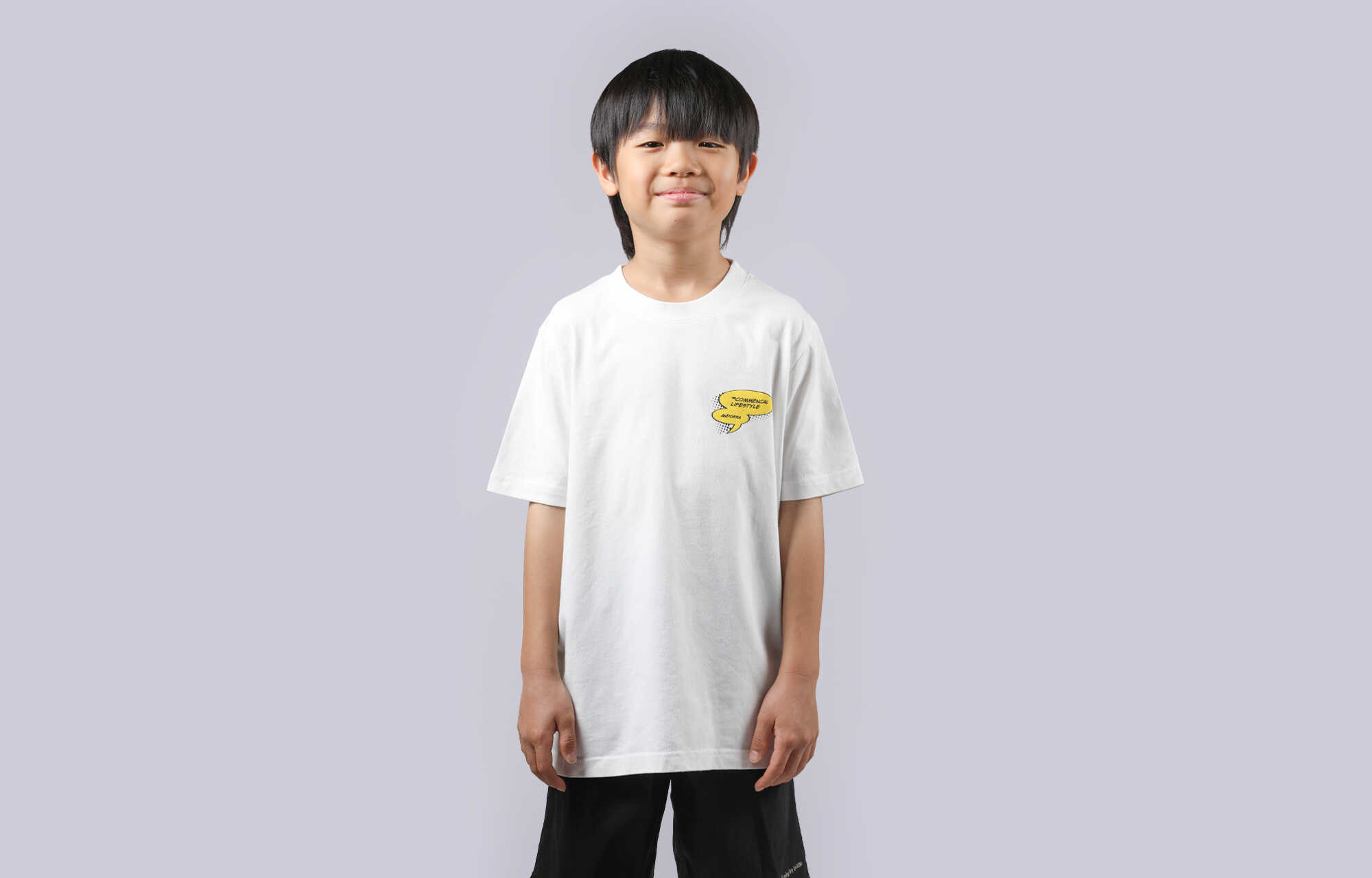 T-SHIRT COMMENCAL KIDS REGULAR FIT CARTOON GREIGE image large number 0