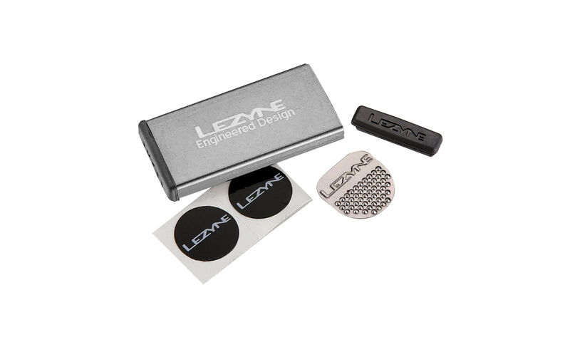 KIT DE REPARACION LEZYNE METAL GRIS -DUAL 6 PARCHES