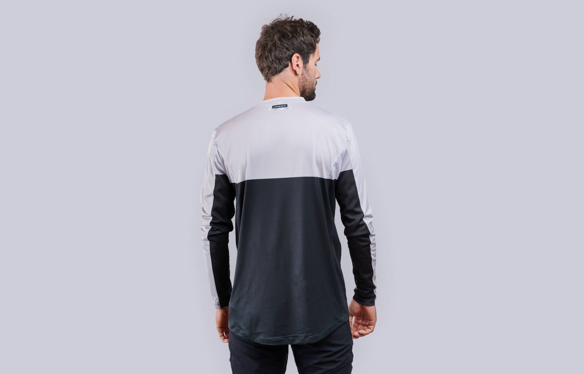 MAILLOT COMMENCAL LIGHTECH MANCHES LONGUES RACE LIGHT GREY image large number 0