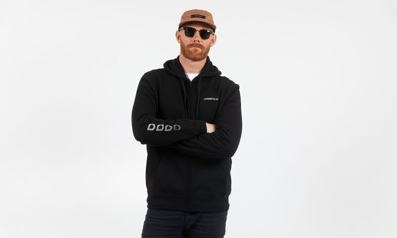 COMMENCAL ZIPPER HOODIE 4 SHIELDS BLACK