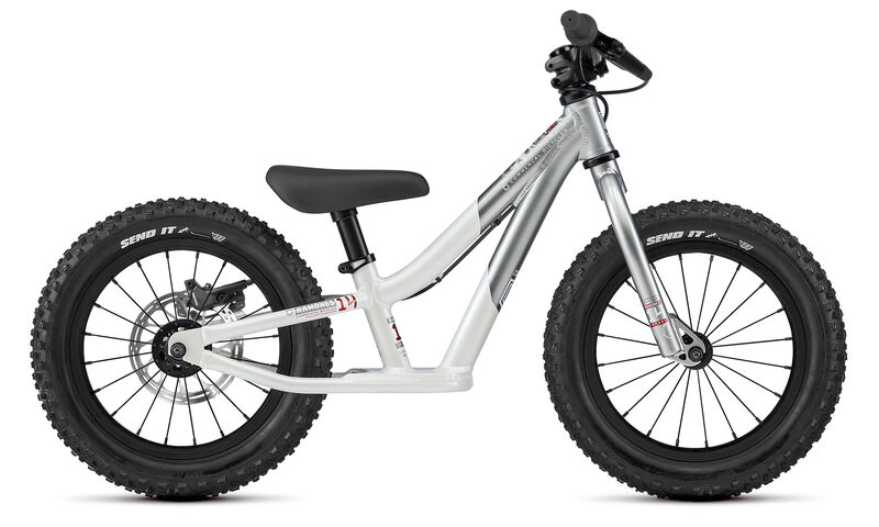 COMMENCAL RAMONES 14 PUSH BIKE WHITE & CHROME + REAR BRAKE KIT