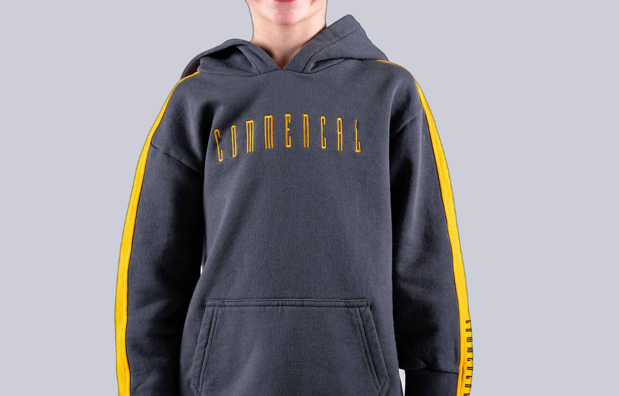 COMMENCAL KIDS STRIPES HOODIE ORANGE image large number 2
