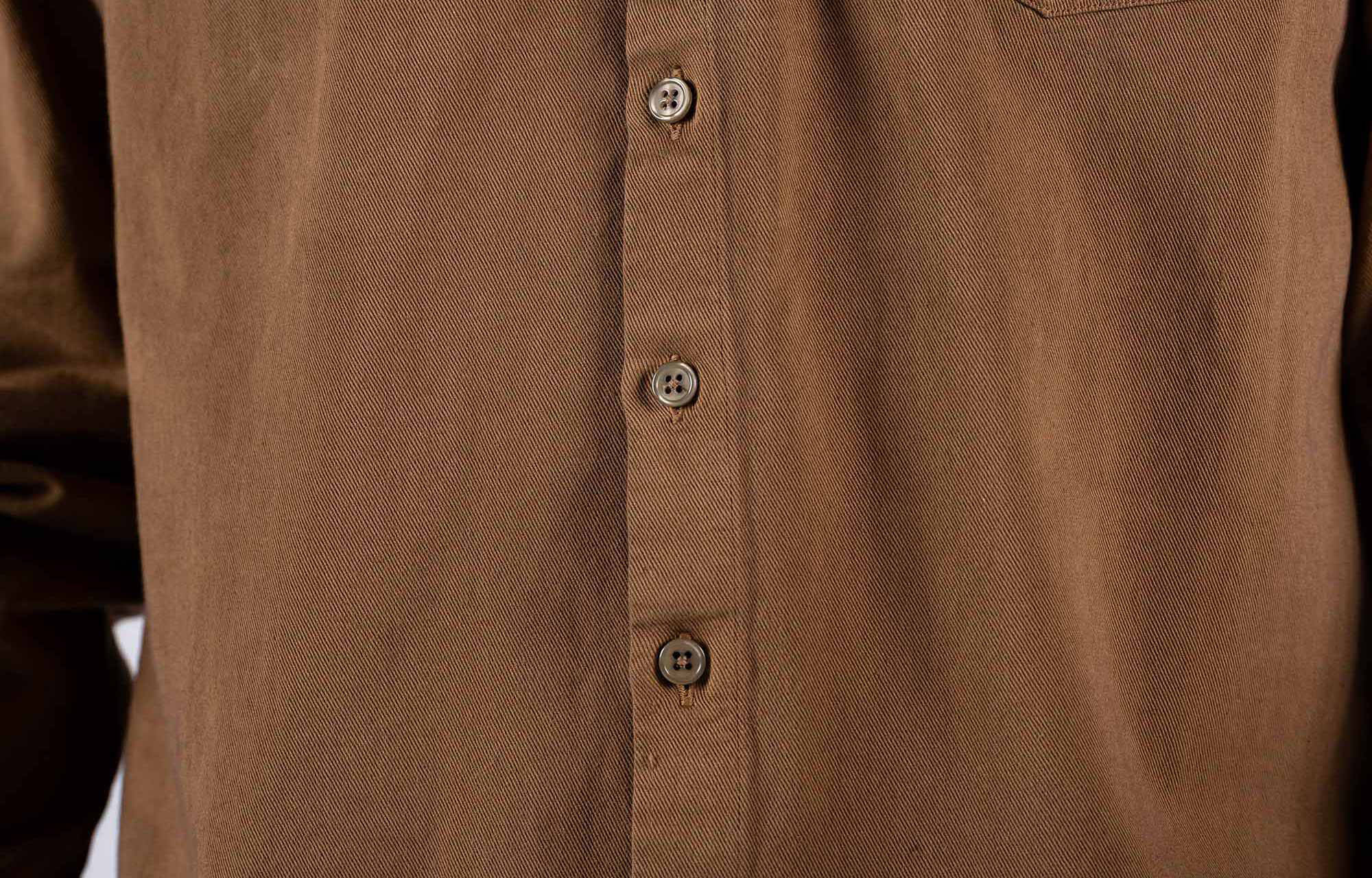 CHEMISE COMMENCAL MANCHES LONGUES COTON CAMEL image large number 2