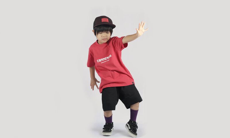 CAMISETA MANGA CORTA COMMENCAL KIDS CORPORATE TRUE RED