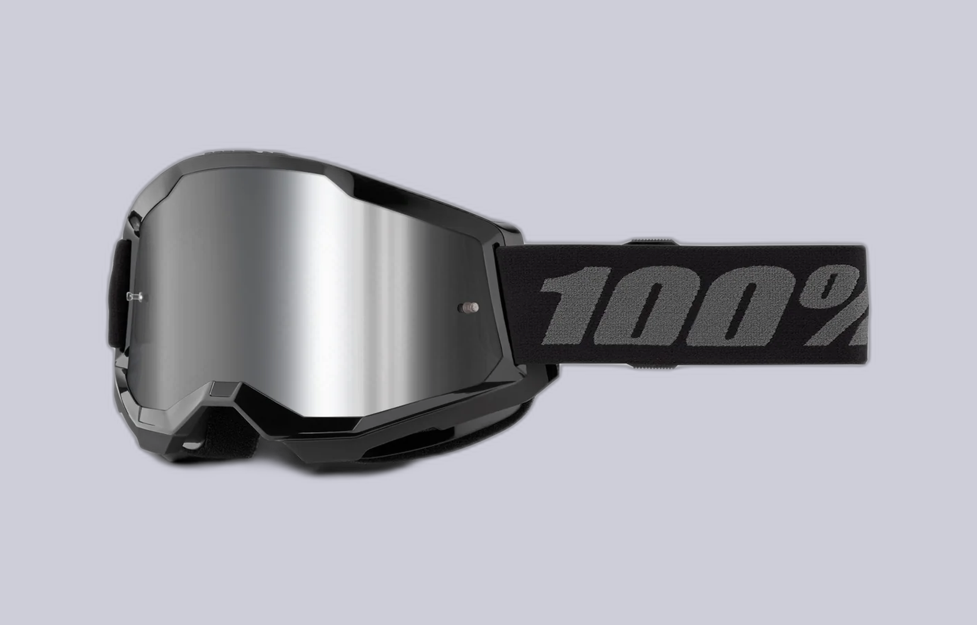 100% GOGGLE STRATA 2 BLACK - MIRROR SILVER image cover number 0