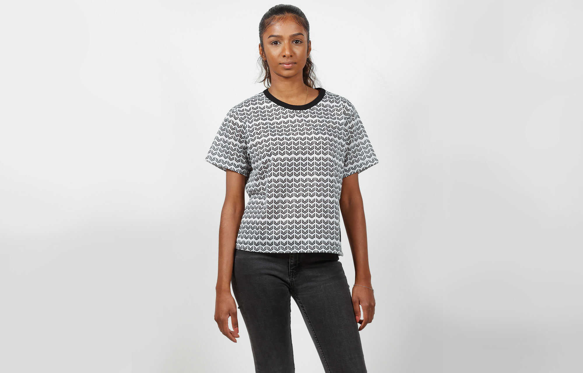 CAMISETA MANGA CORTA COMMENCAL WOMEN MONOGRAM BLACK & WHITE image cover number 0