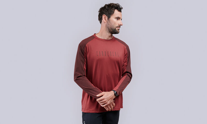 COMMENCAL HARDTECH LONG SLEEVE JERSEY 2-TONE RED DIRT
