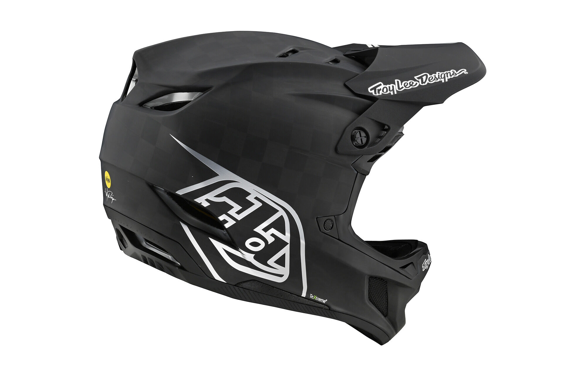COMMENCAL | TROY LEE DESIGNS D4 CARBON HELMET - STEALTH BLACK/SILVER