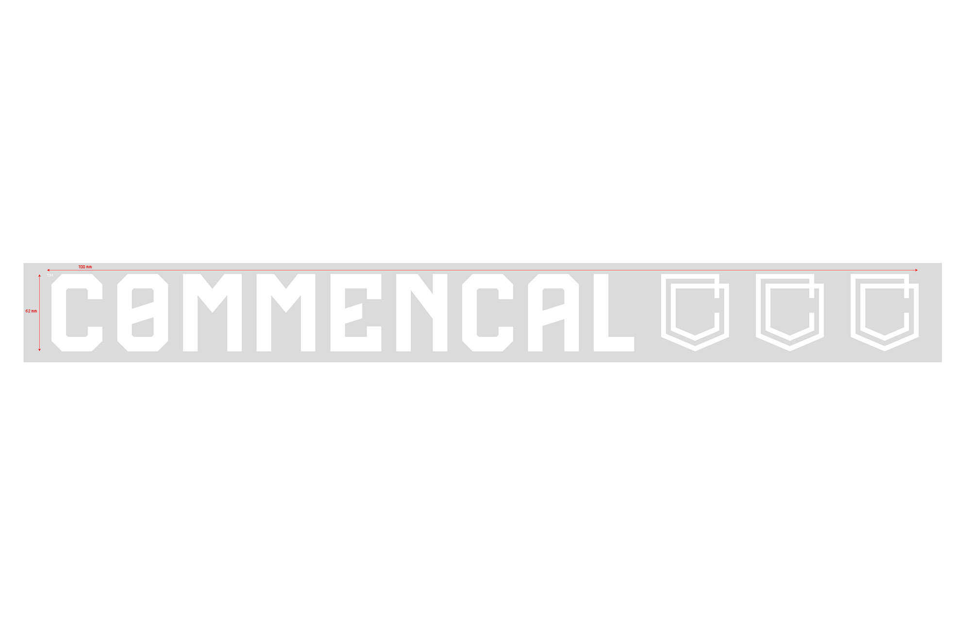 STICKER COMMENCAL WHITE GRANDE ADESIVO ESTERNO image cover number 0