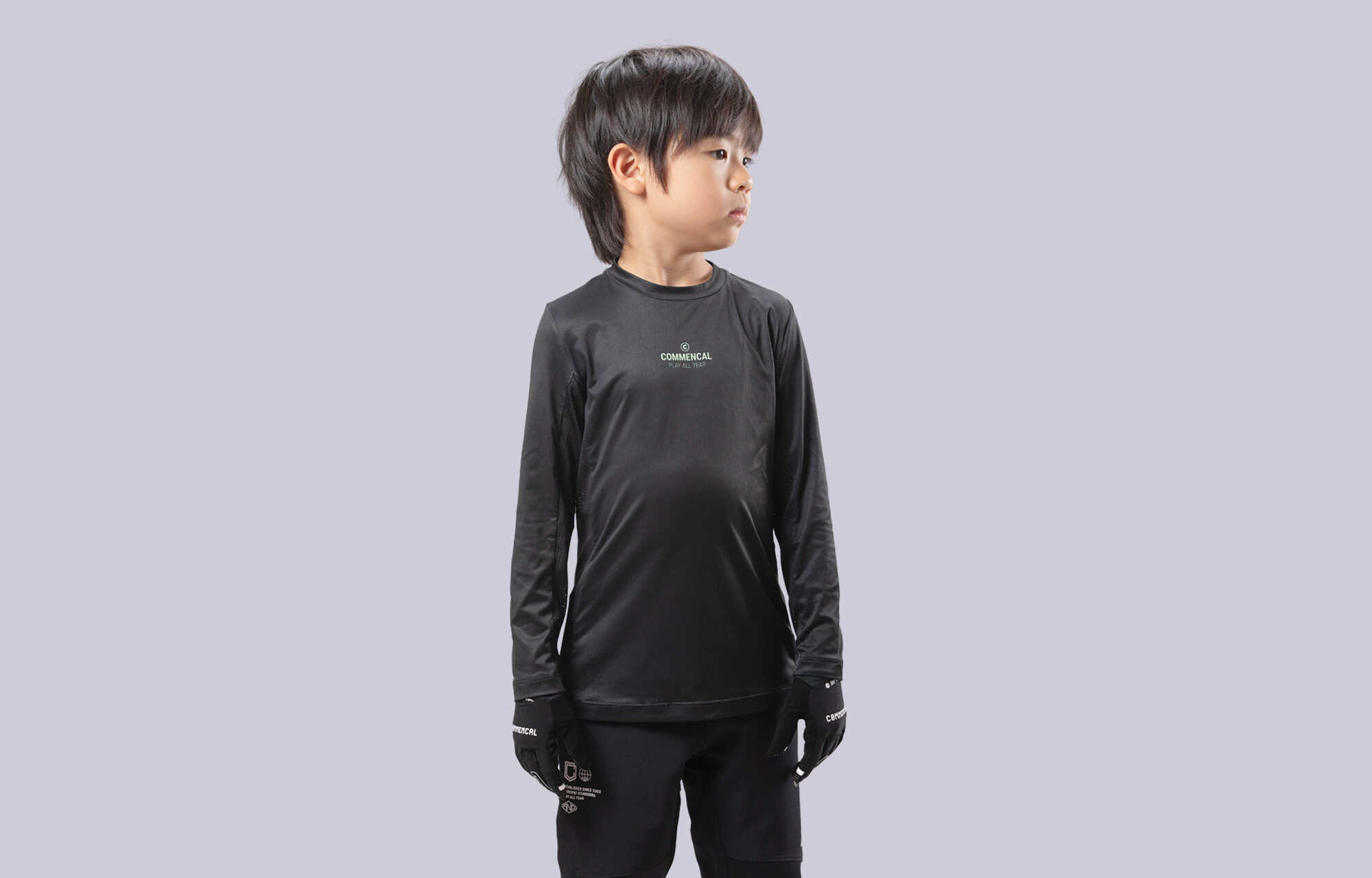 COMMENCAL KIDS LIGHTECH LONG SLEEVE JERSEY BTS BLACK image large number 0