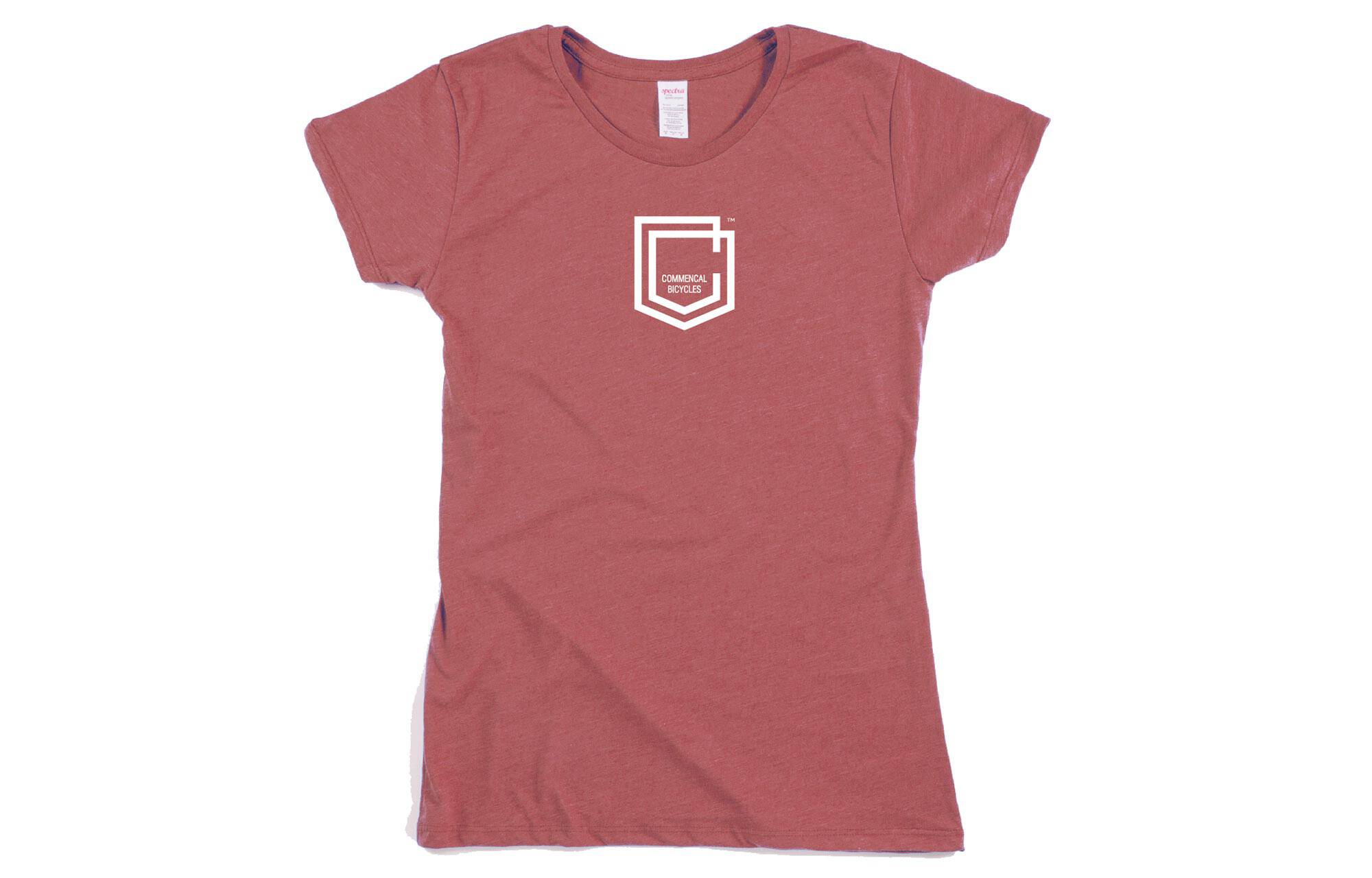 COMMENCAL GIRL SHIELD T-SHIRT BURGUNDY image large number 0