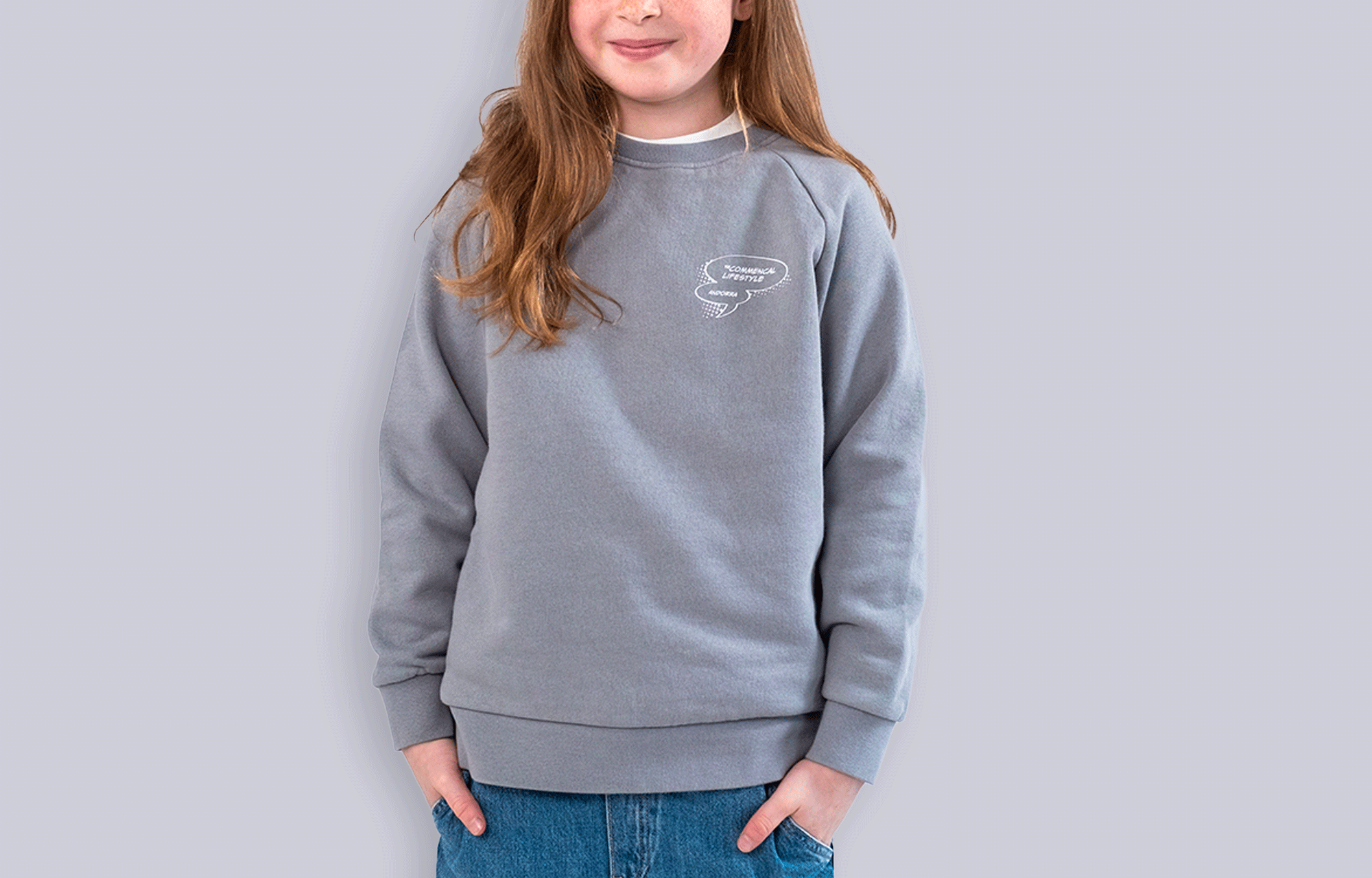 CREWNECK COMMENCAL KIDS CARTOON GREY image large number 1
