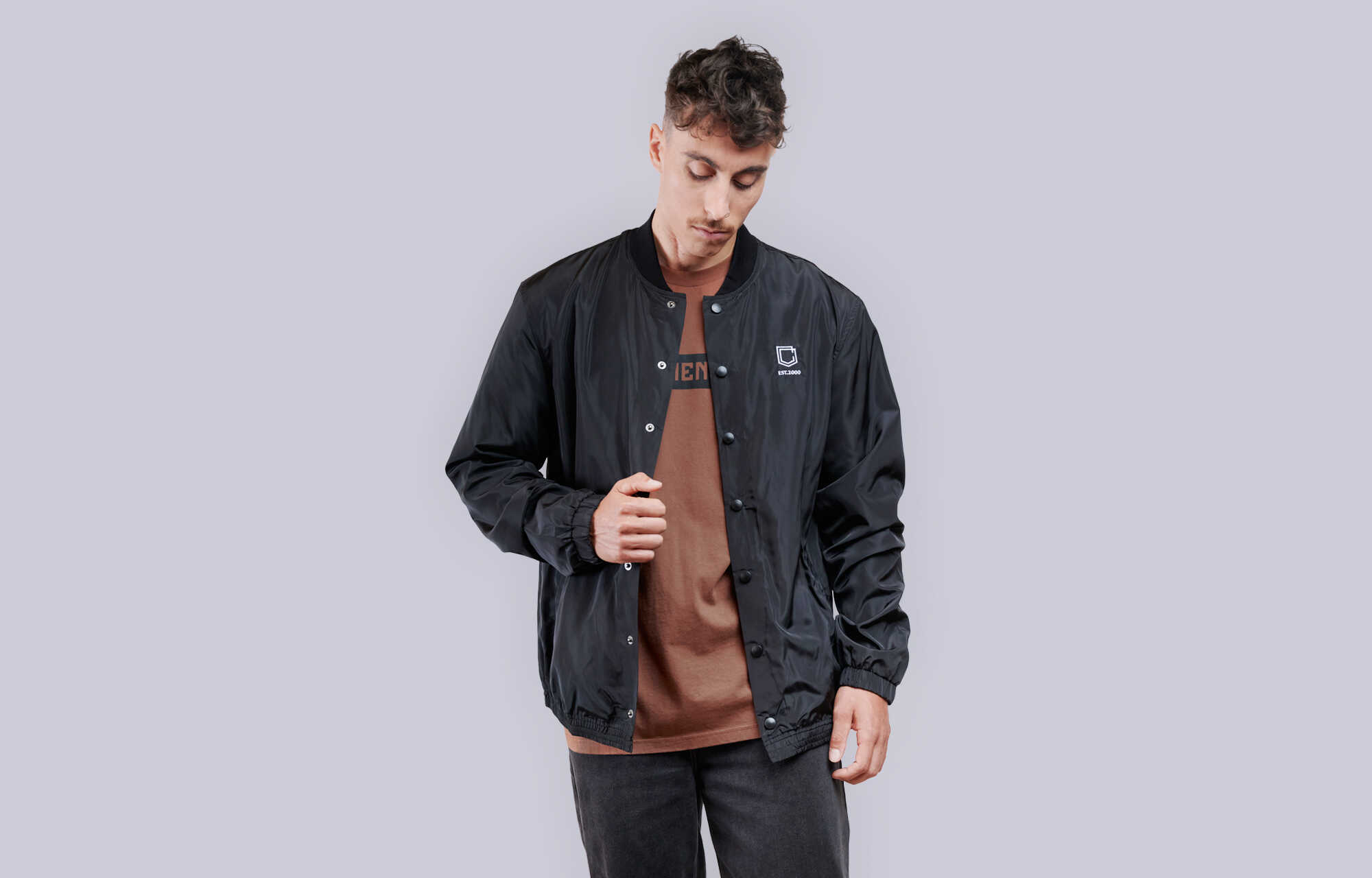 VESTE LEGERE A PRESSIONS COMMENCAL BLACK image cover number 0