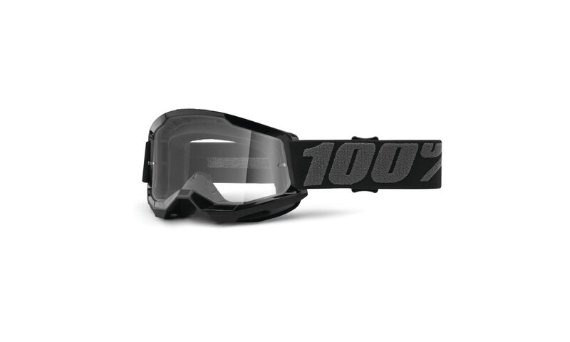 100% STRATA 2 GOGGLES BLACK - CLEAR LENS