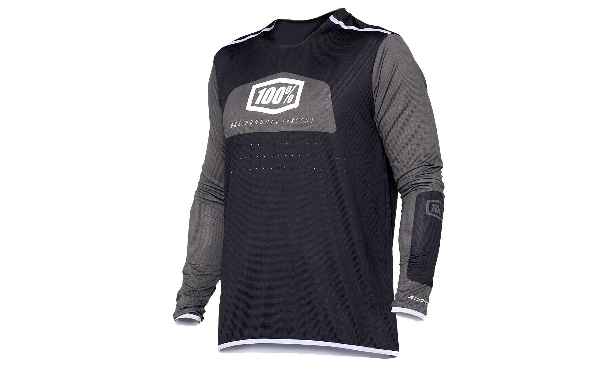 MAILLOT MANGAS LARGAS 100% R-CORE X BLACK/WHITE image cover number 0