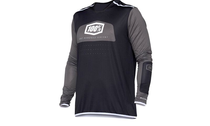 MAILLOT MANGAS LARGAS 100% R-CORE X BLACK/WHITE