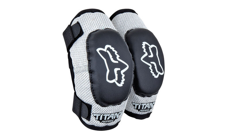 FOX KIDS PEEWEE TITAN ELBOW PADS BLACK/SILVER