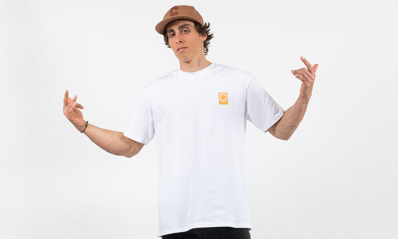 COMMENCAL LOOSE FIT T-SHIRT ORANGE AND WHITE