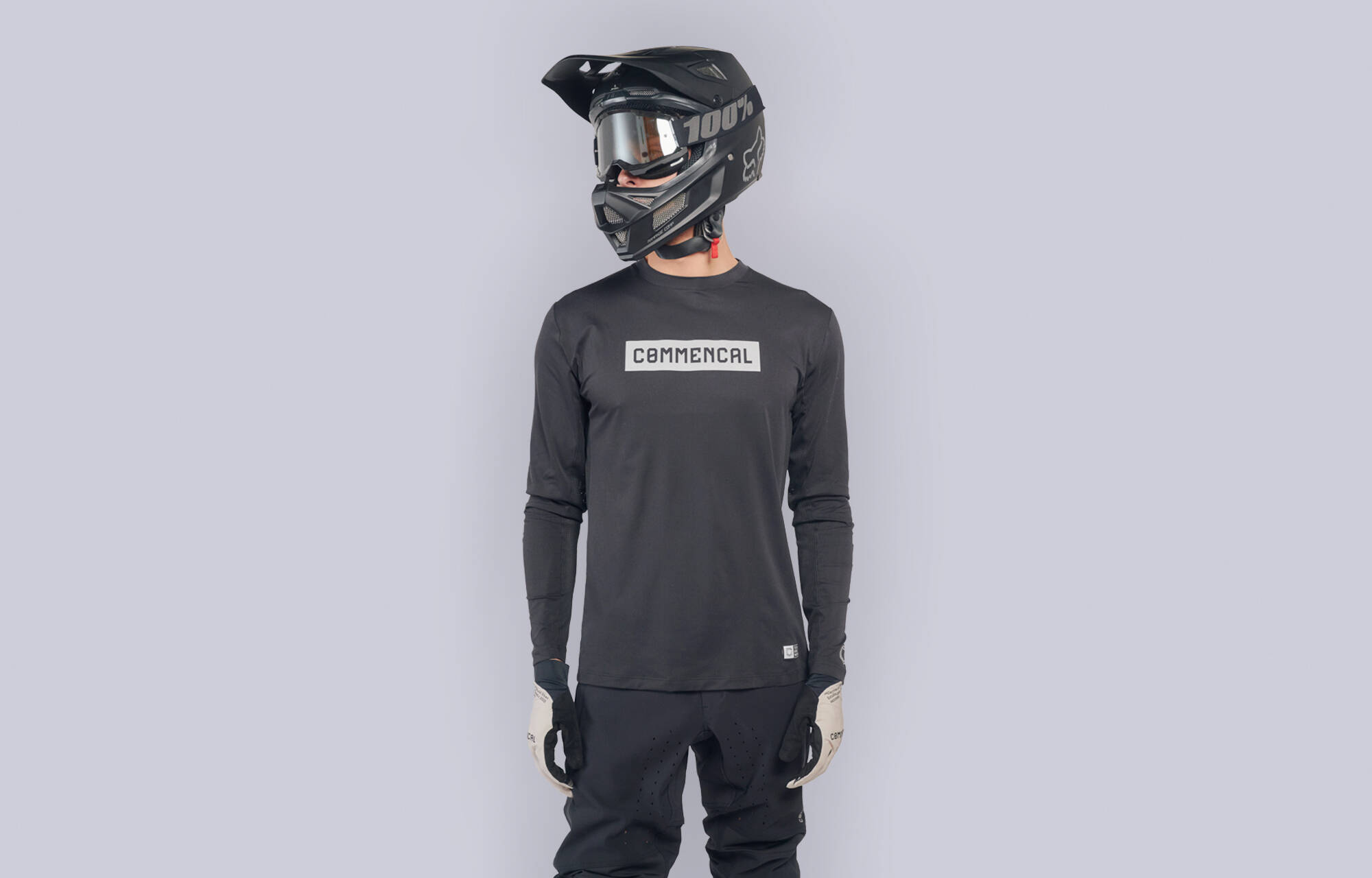 MAILLOT COMMENCAL LIGHTECH MANGA LARGA CORPORATE BLACK image cover number 0