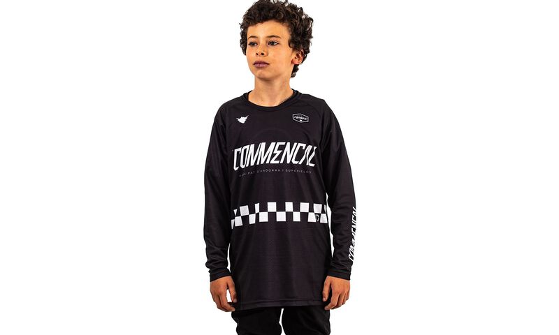 KIDS LONG SLEEVE FORBIKE/COMMENCAL JERSEY BLACK