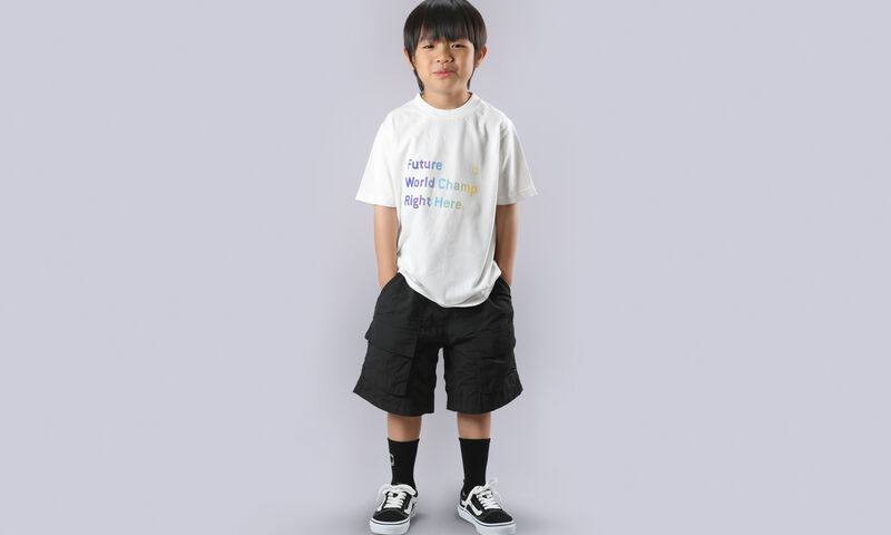 T-SHIRT COMMENCAL KID WORLD CHAMP WHITE