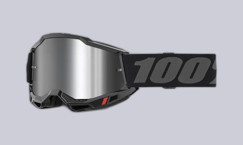 100% ACCURI 2 GOGGLE BLACK - MIRROR SILVER