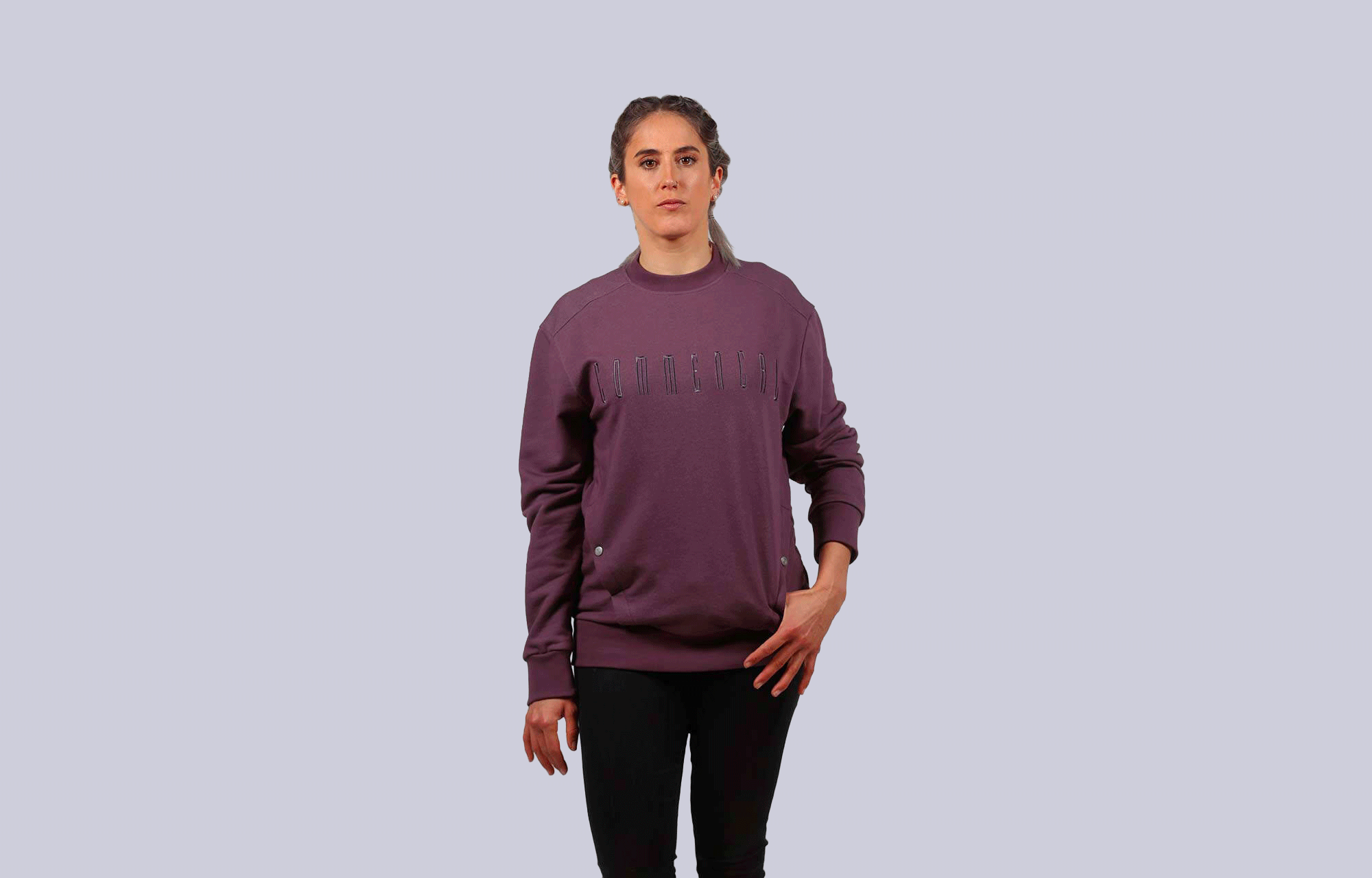CREWNECK COMMENCAL REGULAR FIT OLD PURPLE image large number 0