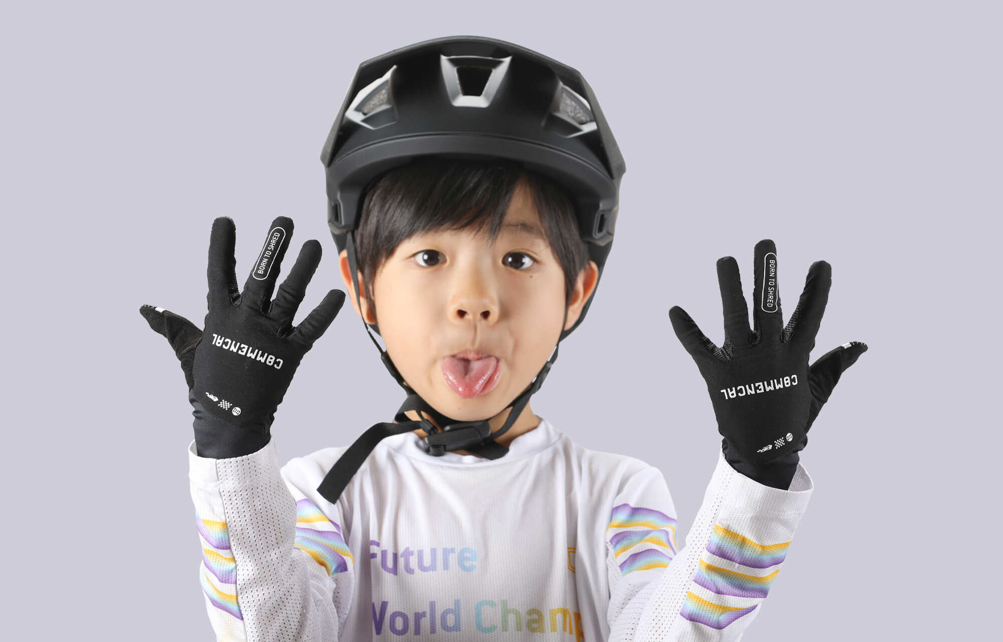 COMMENCAL KIDS LIGHTECH GLOVES CORPORATE BLACK image large number 0