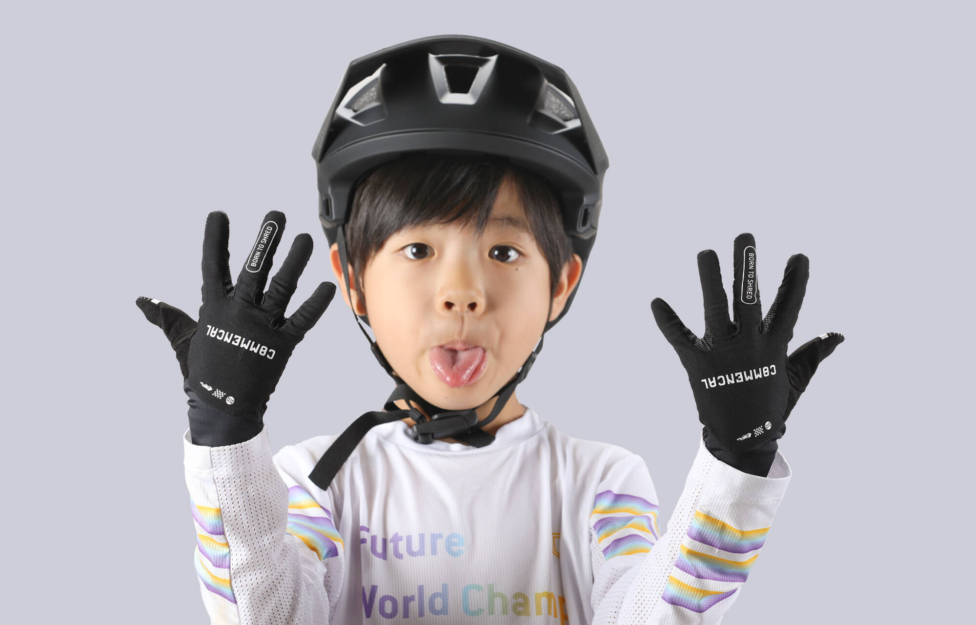 GANTS COMMENCAL LIGHTECH KIDS CORPORATE BLACK image large number 0