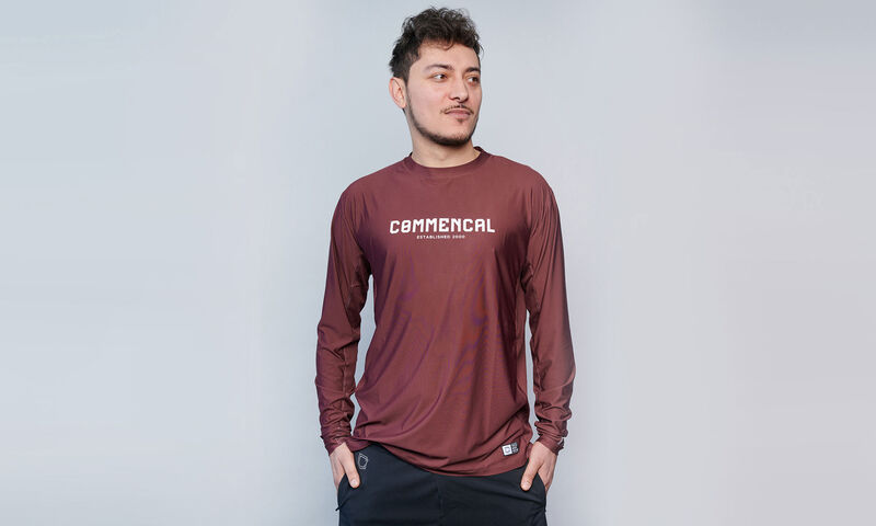 COMMENCAL CORPORATE LONG SLEEVE JERSEY RED DIRT